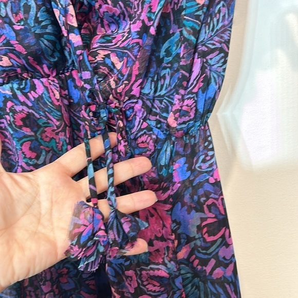 REVOLVE X MISA Los Angeles Colette Midi Dress in Flora Electric MEDIUM new w tag - Picture 7 of 10